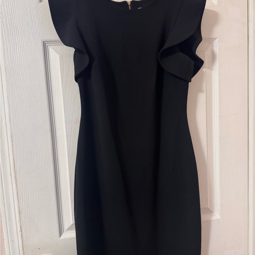 Calvin Klein Black Sheath Mini Dress Cocktail